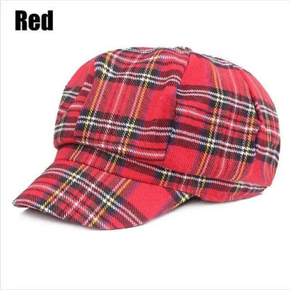 Gothic Grunge Plaid Newsboy Hat EG0332 - Egirldoll