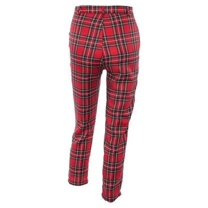 Gothic Grunge Red Plaid Pants EG0349 - Egirldoll