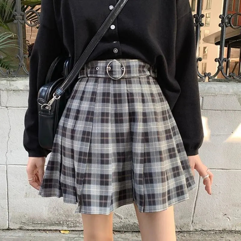 Gothic Grunge Schoolgirl Plaid Mini Skirt EG0356 - Egirldoll