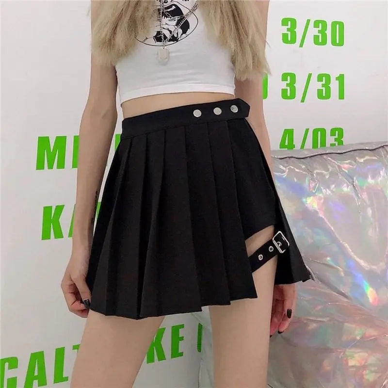 Gothic Grunge Shorts Pleated Mini Skirt EG083 - Egirldoll