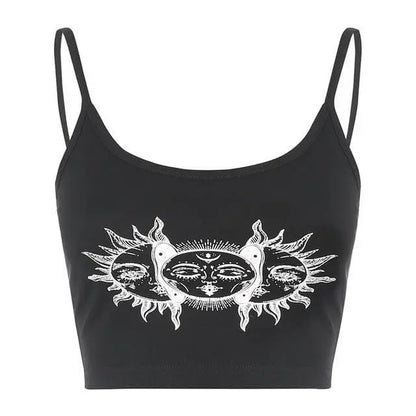 Gothic Grunge Sun Moon Tank Top EG0368 - Egirldoll