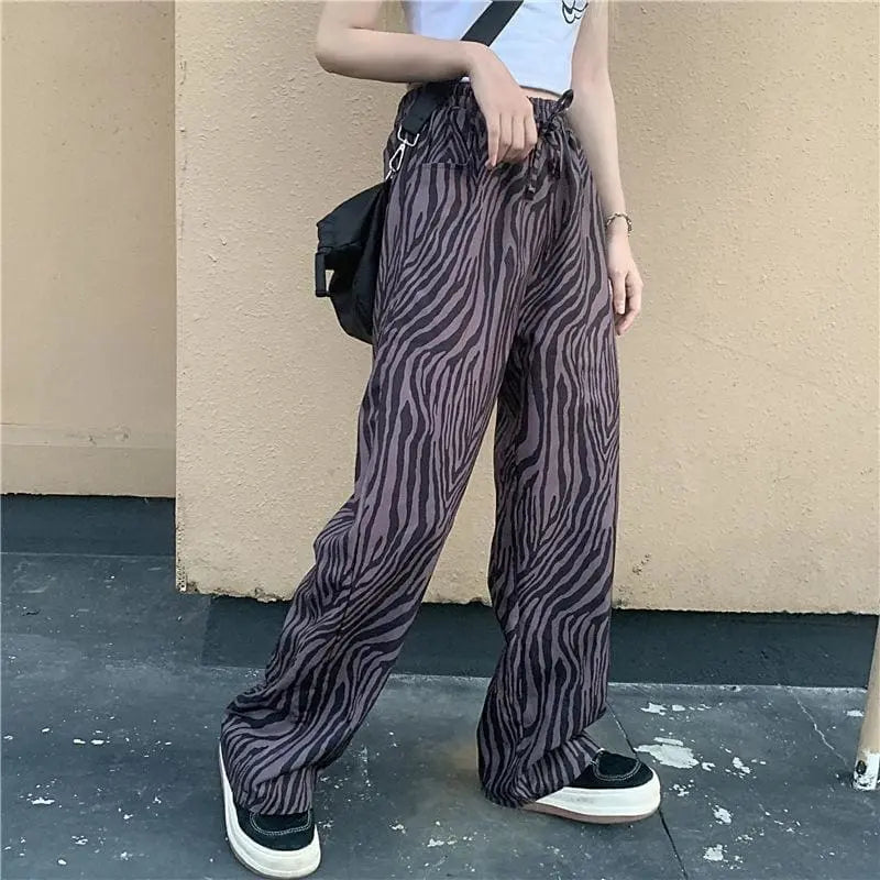 Gothic Grunge Zebra Stripes Pants (Available in 2 colors) EG0377 - Egirldoll
