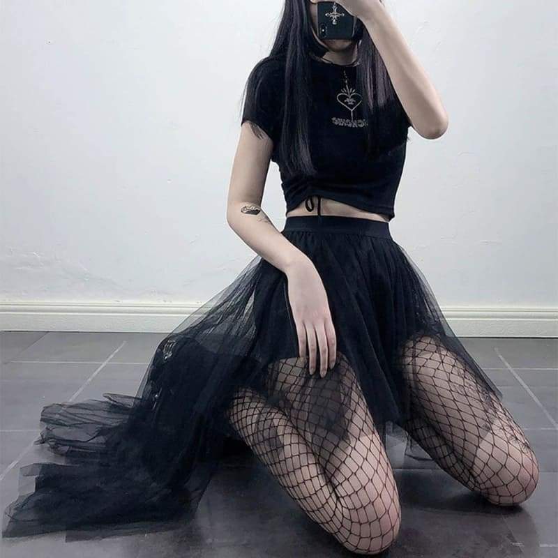 Gothic Harajuku Dark Princess Tulle Skirt EG17001 - Egirldoll