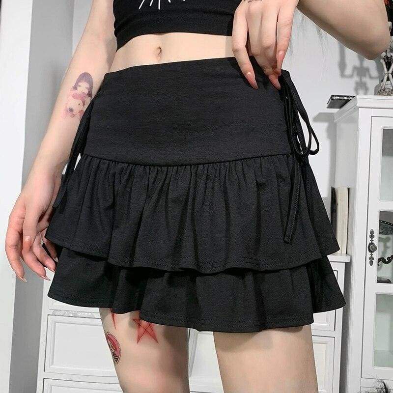 Gothic Harajuku Dark Soul Lace Up Skirt GA020 - Egirldoll