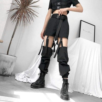 Gothic Harajuku Garter Belt Pants EG472 - Egirldoll