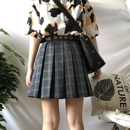 Gothic Harajuku Grunge Pleated Mini Skirt EG0395 - Egirldoll