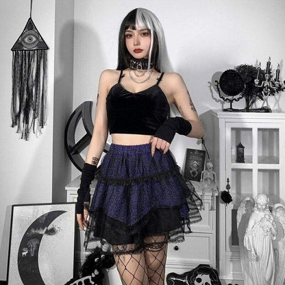 Gothic Harajuku Haunt You Ruffle Skirt GA002 - Egirldoll