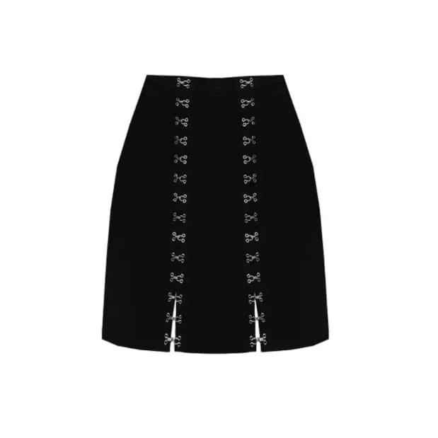 Gothic Harajuku Hook Lock Mini Skirt EG0404 - Egirldoll
