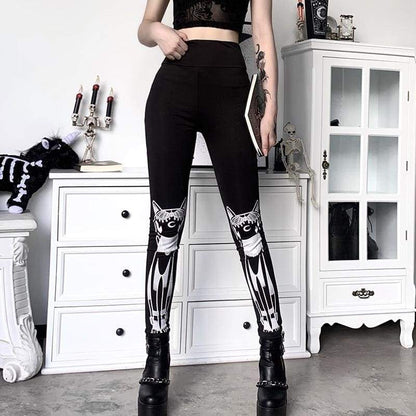 Gothic Harajuku Mystic Sphynx Leggings GA099 - Egirldoll