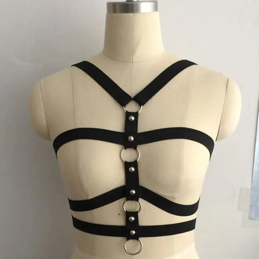 Gothic Harajuku O-Ring Cage Body Harness EG320 - Egirldoll