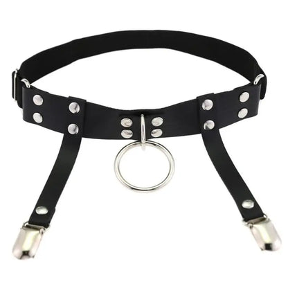 Gothic Harajuku O-Ring Faux Leather Leg Garter Harness EG0420 - Egirldoll