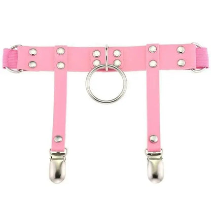 Gothic Harajuku O-Ring Faux Leather Leg Garter Harness EG0420 - Egirldoll