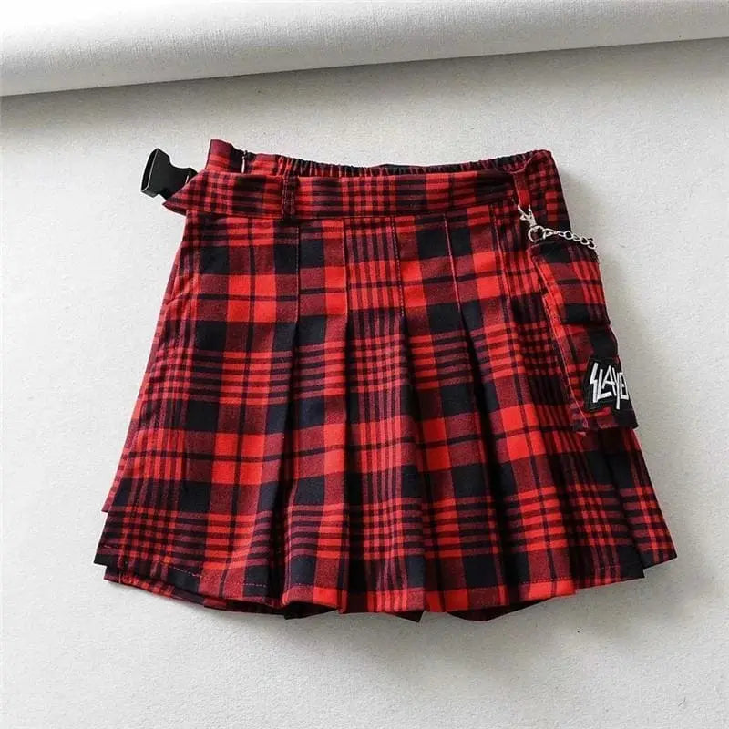Gothic Harajuku Plain/Plaid Shorts Mini Skirt EG072 - Egirldoll