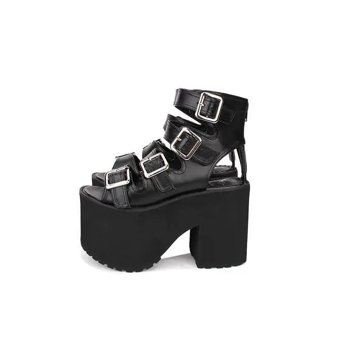 Gothic Harajuku Punk Gladiator Platform Shoes EG054 - Egirldoll