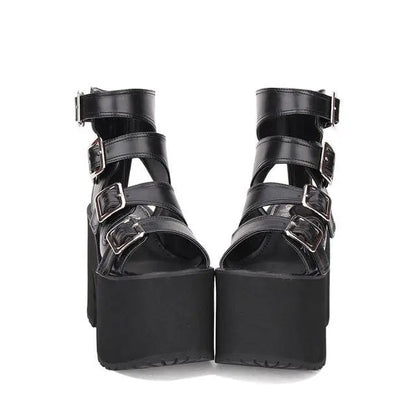 Gothic Harajuku Punk Gladiator Platform Shoes EG054 - Egirldoll