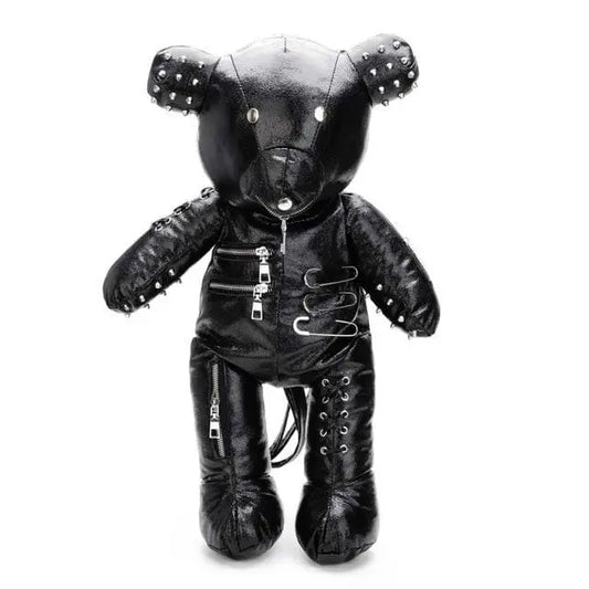 Gothic Harajuku Rivet Bear PU Leather Backpack Bag EG027 - Egirldoll