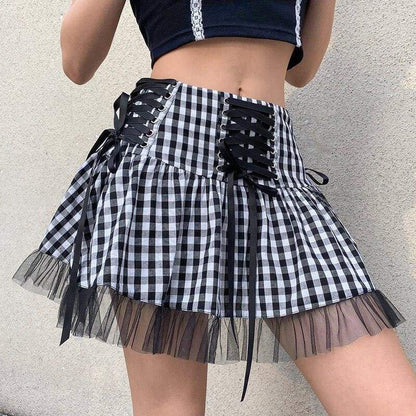 Gothic Harajuku School Dropout Plaid Skirt GA030 - Egirldoll