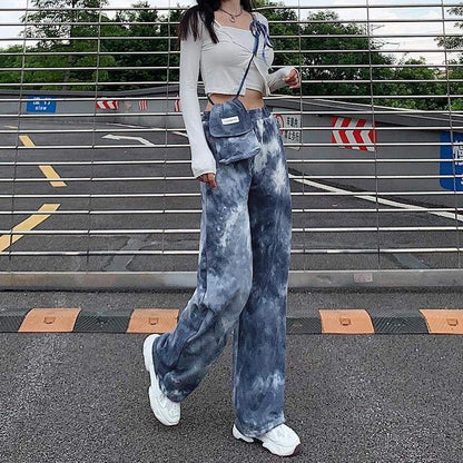 Gothic Harajuku Sky High Tie Dye Pants GA107 - Egirldoll