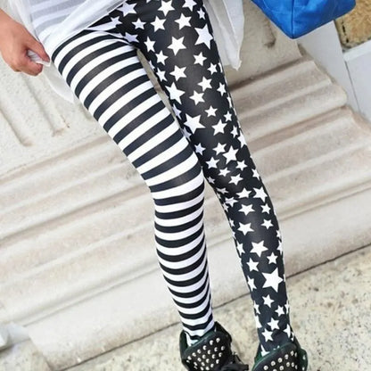 Gothic Harajuku Stripes Stars Leggings Pants EG024 - Egirldoll