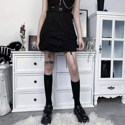 Gothic Harajuku Take It All Ruched Skirt GA039 - Egirldoll