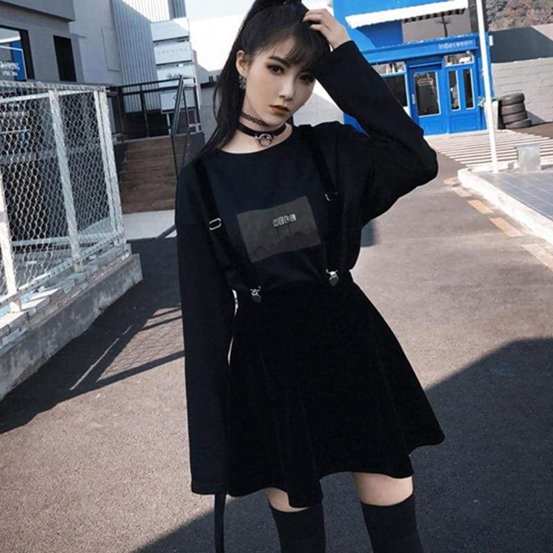 Gothic Harajuku Velvet Mini Skirt EG458 - Egirldoll