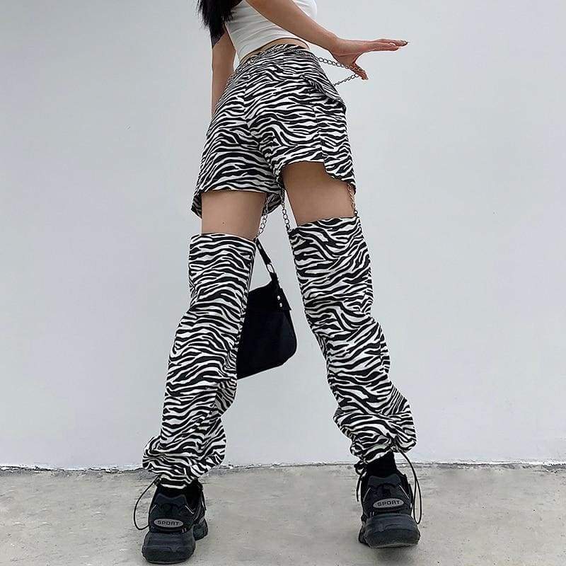 Gothic Harajuku Wildly Bad Zebra Pants GA096 - Egirldoll