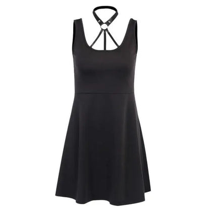 Gothic Harness Halter Mini Dress EG0444 - Egirldoll