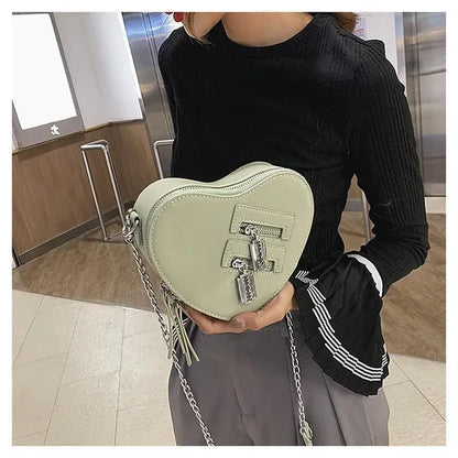 Gothic Heart Shaped Blade Zipper Chain Bag EG0446 - Egirldoll