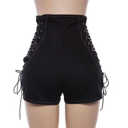 Gothic High Waist Zip Up Shorts EG049 - Egirldoll