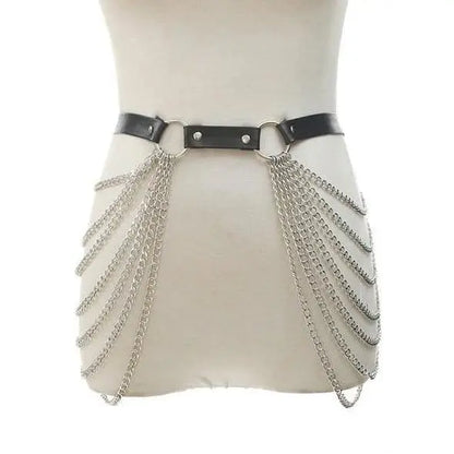 Gothic Hip Chains Faux Leather Belt EG0449 - Egirldoll