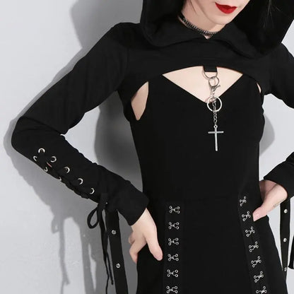 Gothic Hoodie Bolero with Straps EG0461 - Egirldoll