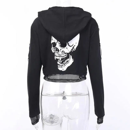 Gothic I DON'T CARE Hoodie Jacket EG227 - Egirldoll