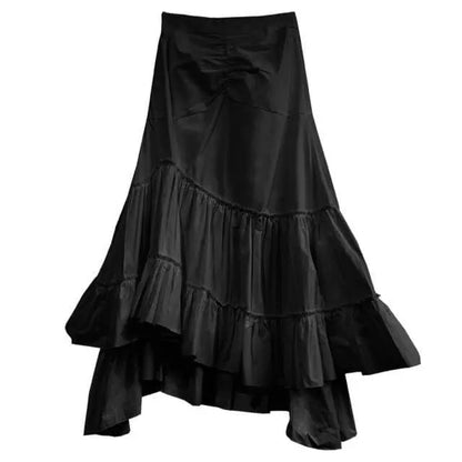 Gothic Irregular Ruffles Long Skirt EG046 - Egirldoll