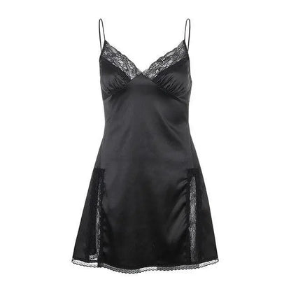 Gothic Lace and Satin Mini Dress EG0479 - Egirldoll