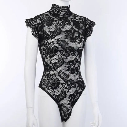 Gothic Lace Hollow Out Back Bodysuit EG0485 - Egirldoll