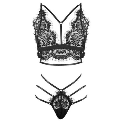 Gothic Lace Temptress Harness Straps Lingerie Set EG0499 - Egirldoll