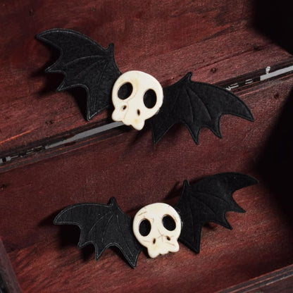 Gothic Lolita Skull Bat Black Wings Hair Clip EG17046 - Egirldoll