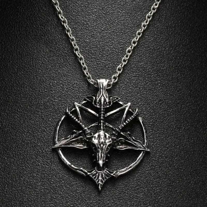 Gothic Occult Goat Skull Pendant Necklace EG537 - Egirldoll