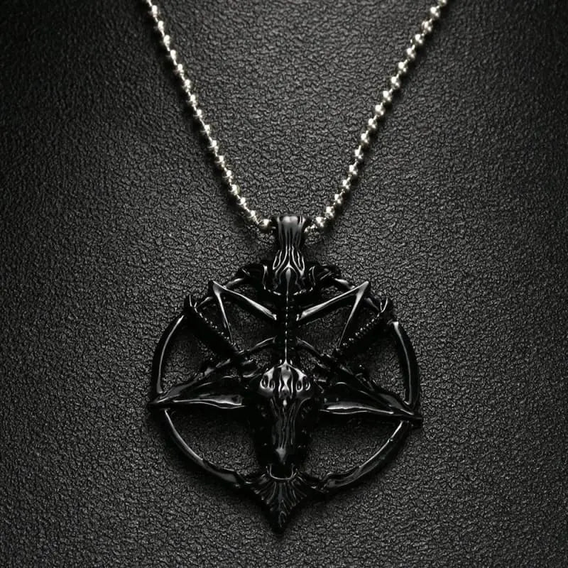 Gothic Occult Goat Skull Pendant Necklace EG537 - Egirldoll