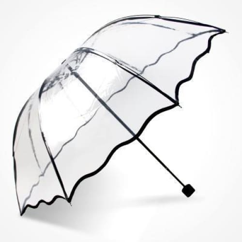 Gothic Rose Transparent Three-folding Parasol Umbrella - Egirldoll