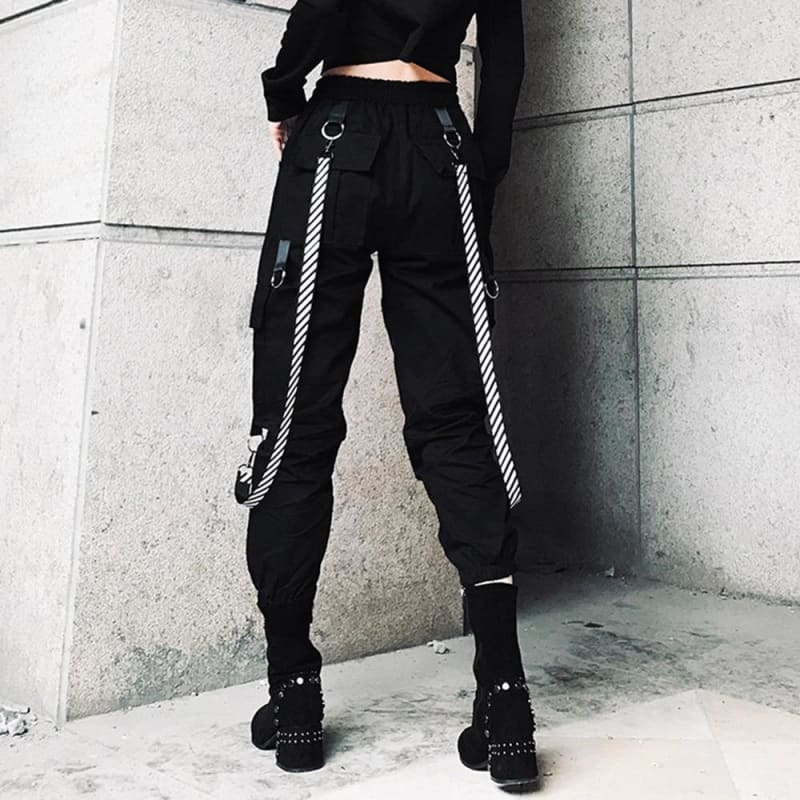 Gothic Streetwear BF Style Cargo Pants - Egirldoll