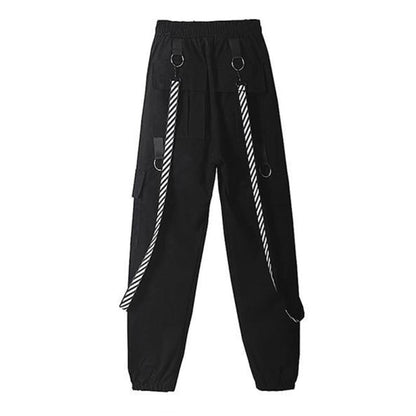 Gothic Streetwear BF Style Cargo Pants - Egirldoll