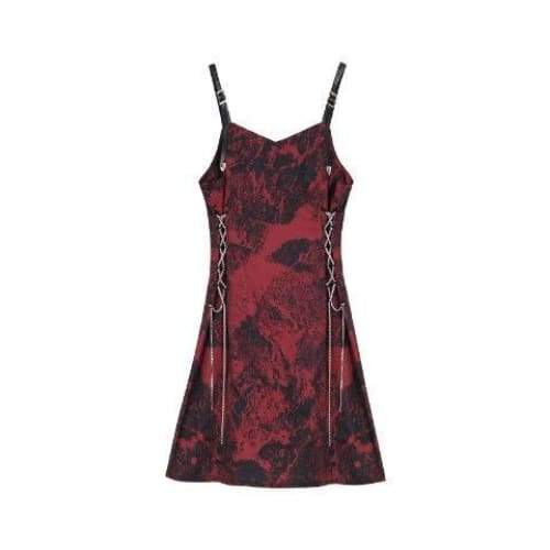 Gothic Vintage Tie Dye Slip Dress EG16181 - Egirldoll