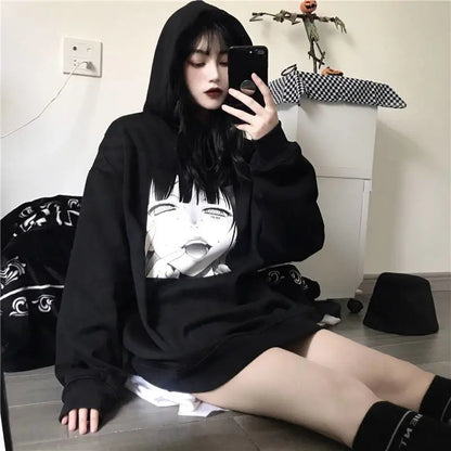 Gothic YUMEKO JABAMI Harajuku Oversized Hoodie EG053 - Egirldoll