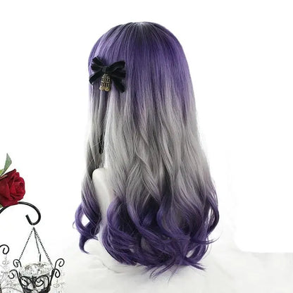 Gradient Purple Grey Wave Long Wig EG14945 - Egirldoll