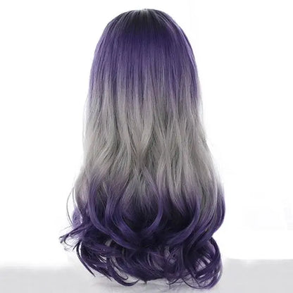 Gradient Purple Grey Wave Long Wig EG14945 - Egirldoll