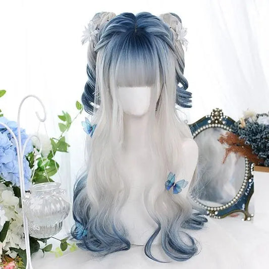 Grey Blue Mixed Ice Soft Lolita Girl Wig EG14971 - Egirldoll
