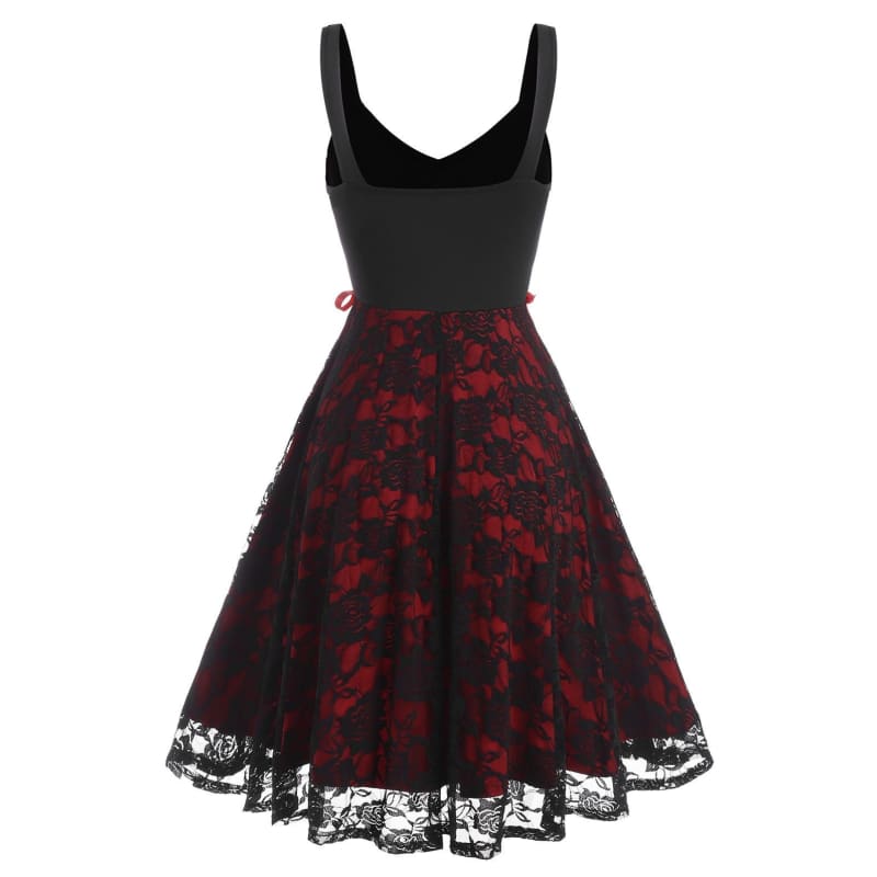 Halloween Gothic High Waist Cami Lace Dress HW1001 - Egirldoll