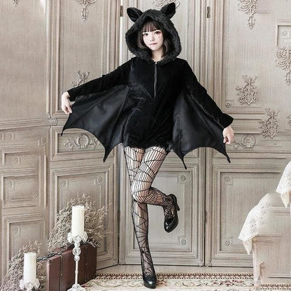 Harajuku Black Vampire Bat Cosplay Costume Horror Hoodie SP16387 - Egirldoll