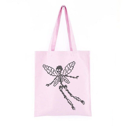 Harajuku Butterfly Skull Punk Print Gothic Canvas Bag BE355 - Egirldoll